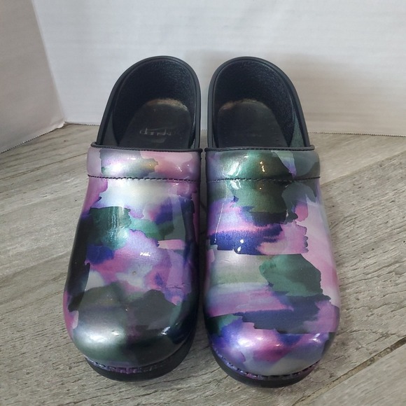 Dansko Professional‎ Mystic Patent Leather Nursing Clog Sz 39/9 Purple Podiatric - Picture 2 of 9